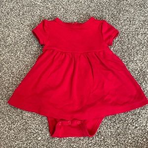 Red Primary Onesie Dress